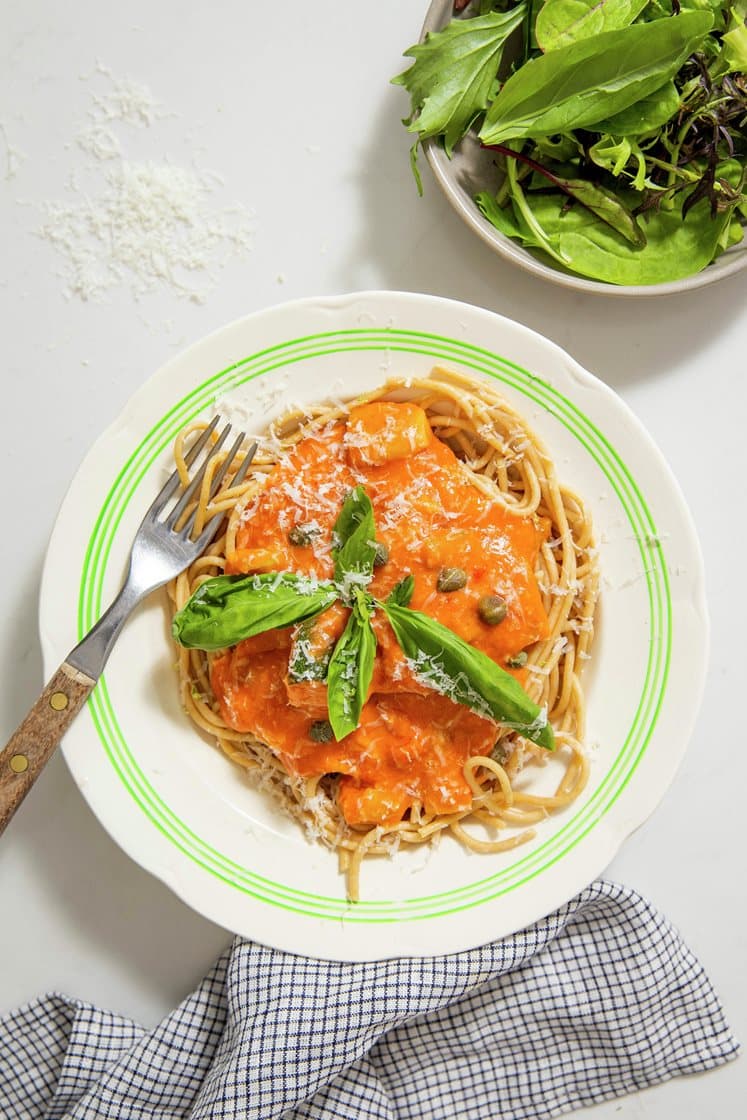 Hurtig pasta med fennikel og kapers