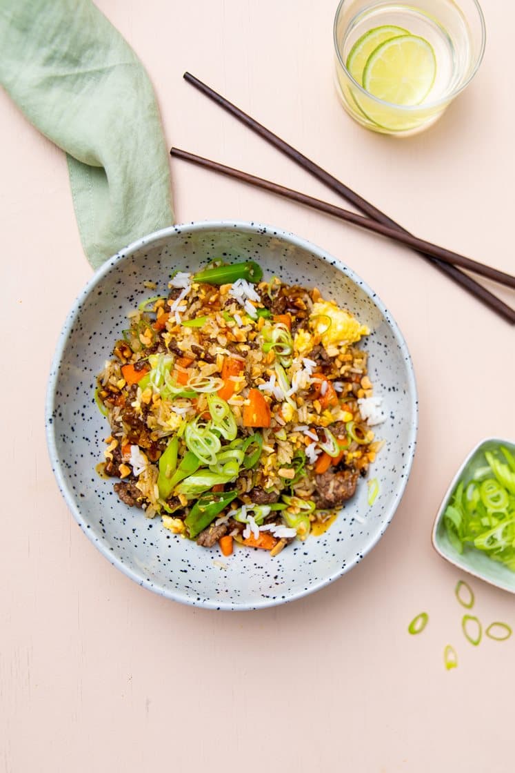 Fried rice med oksekød - Opskrift - RetNemt