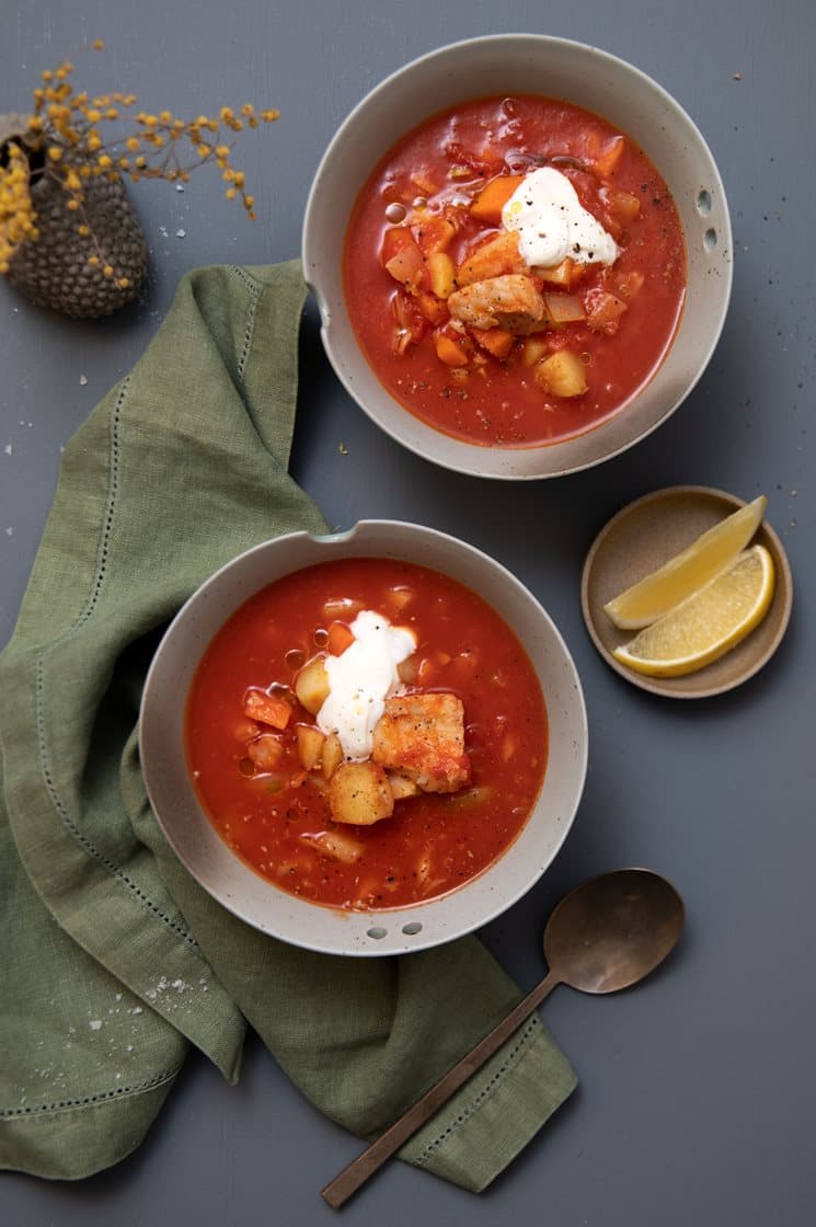 Fiskesuppe med citron, fennikel og aioli