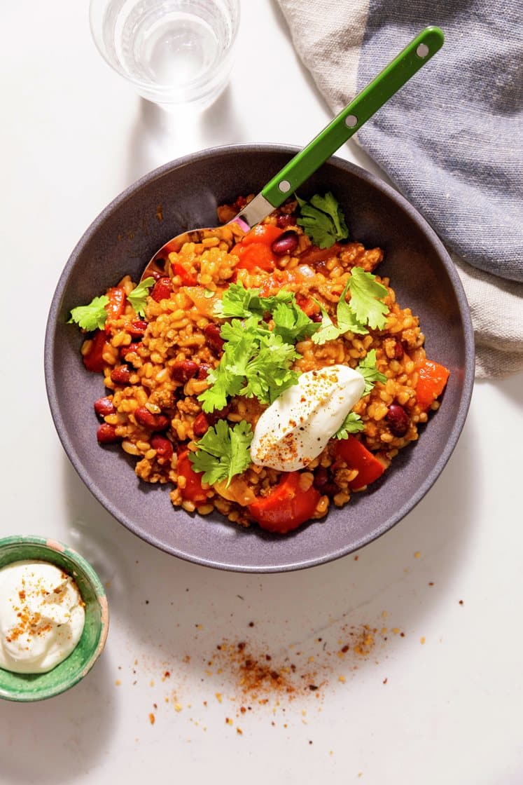 Spelt con carne 