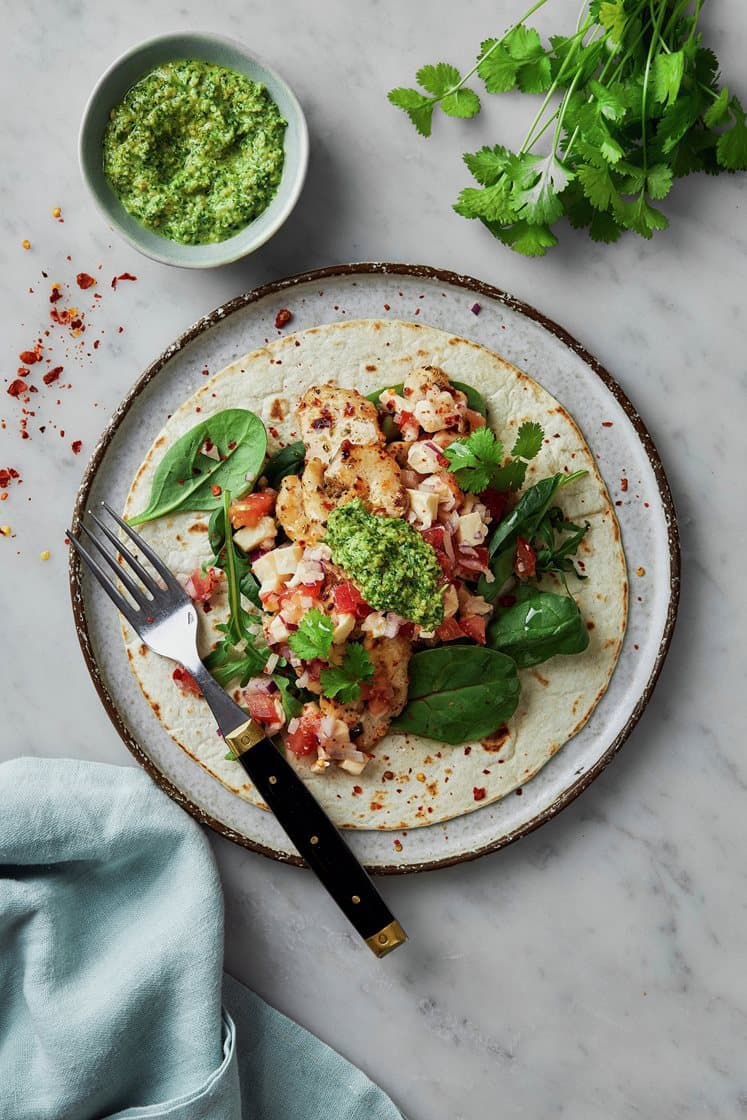 Tacos de pollo Italiano