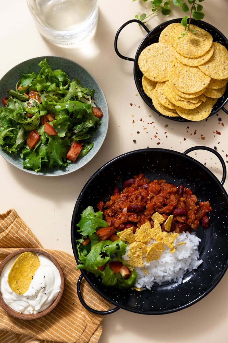 Quick Chili con carne med ris